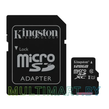 Карта памяти Kingston Canvas Select SDCS/128GB microSDXC 128GB + адаптер